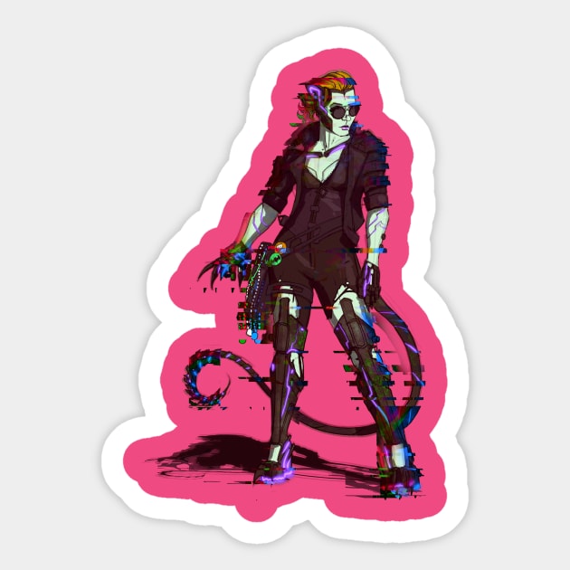 cyberpunk catwoman Sticker by Kotolevskiy